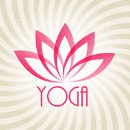 Lotus Flower Sign for Wellness Spa and Yoga Vector Illustratio N3