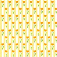 Floral Seamless Pattern Background with Tulips Vector Illustrati N3