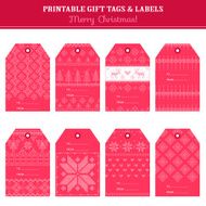 Christmas Retro Scandinavian Set - Tags Labels Cards Banners