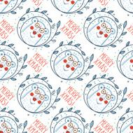 Christmas pattern with polar bears