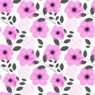 Floral Seamless Pattern Background Vector illustration N12