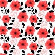 Floral Seamless Pattern Background Vector illustration N13