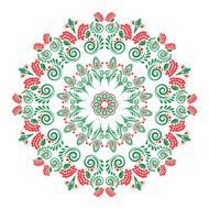 abstract pattern with floral ornaments