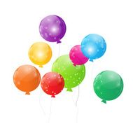 Color Glossy Balloons Background Vector Illustration N133