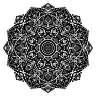 Silhouette of black mandala