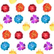 Vintage flowers seamless pattern N2