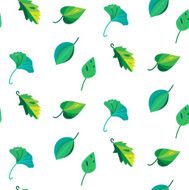 Vintage leaves seamless pattern