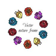 Floral wreath from beautiful colorful flowers N2