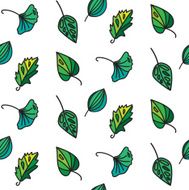 Vintage leaves seamless pattern N2