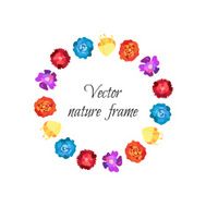 Floral wreath from beautiful colorful flowers N5