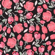 cute watercolor flowers seamless textile pattern N2