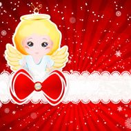 Christmas background with christmas decor elements