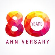 anniversary 80 red number