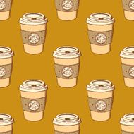 Sketch take away coffee