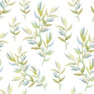 Watercolor flower seamless pattern N4