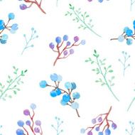 Watercolor flower seamless pattern N5
