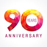 anniversary 90 red number
