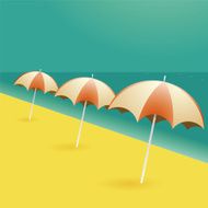 Beach umbrellas cartoon