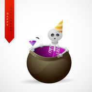 Haloween greeting card cartoon design