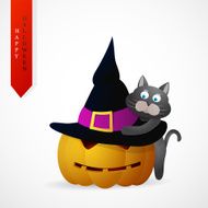 Haloween greeting card cartoon design N3