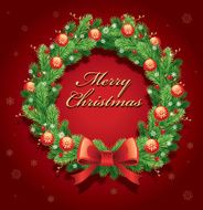 christmas wreath background