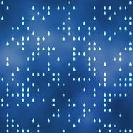 Seamless pattern with raindrops motif on blue