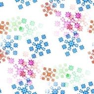 Seamless pattern with scattered colored ornaments