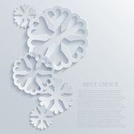 Vector modern snowflakes light background N2