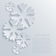 Vector modern snowflakes light background N3