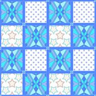 Patchwork seamless pattern ornament dotted background