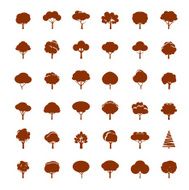 Collection of Brown Trees