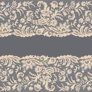 White Lace Horizontal Seamless Pattern