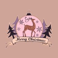 Christmas and New year logo emblem N3