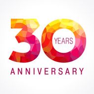 anniversary 30 red number