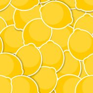 Seamless Pattern Background from Lemon Vector Illustration