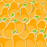 Seamless Pattern Background from Pear Vector Illustration