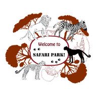 Background with savanna animals-05