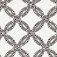 Vector seamless pattern of ornate interlocking circles