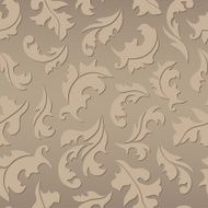 Floral seamless brown pattern