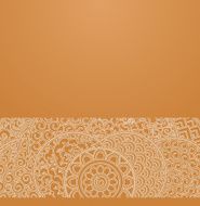 Orange circles japanese ornament