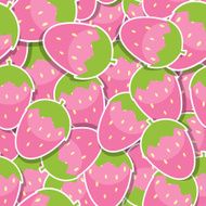 Seamless Pattern Background from Strawberry Vector Illustration