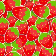 Seamless Pattern Background from Strawberry Vector Illustration N2