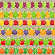 Seamless Pattern Background from Apple Orange Plum Cherry N2