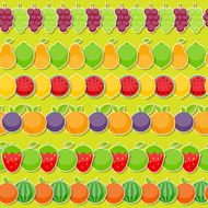 Seamless Pattern Background from Apple Orange Plum Cherry N3