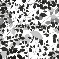 Beautiful Tree Silhouette Seamless Pattern Background Vector Ill