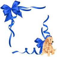 dog and ribbon illustration N18