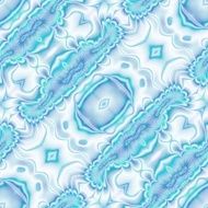 Kaleidoscopic ornate background Seamless pattern in blue