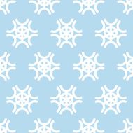 Snowflakes on blue background seamless pattern Winter Vector or