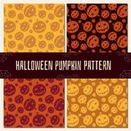 Halloween Pumpkin Pattern Set