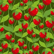 Sweet Strawberry seamless pattern Background of Many red berrie
